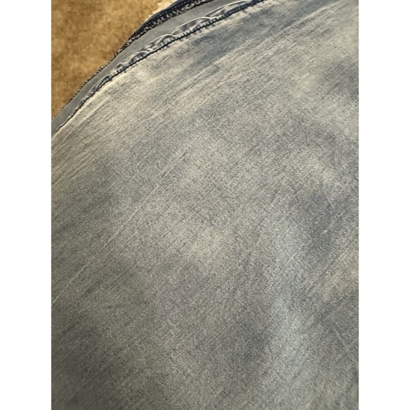 Mazik Jumpsuit Womens M Blue Chambray Sleeveless Wrap Front Tie Neck Boho Beachy - Picture 11 of 12